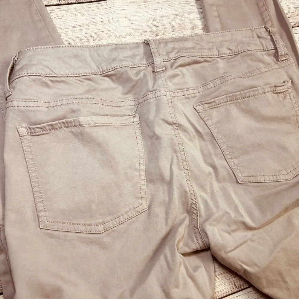 American Eagle Outfitters Tan Moto Jegging Ankle Super‎ Stretch Pants Size 8 - Picture 5 of 13